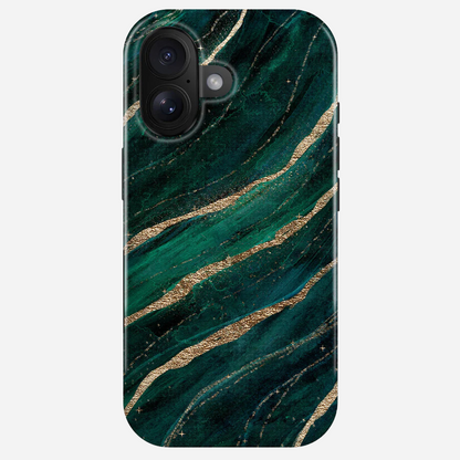 iPhone 16 Fashion Case - Green Marble