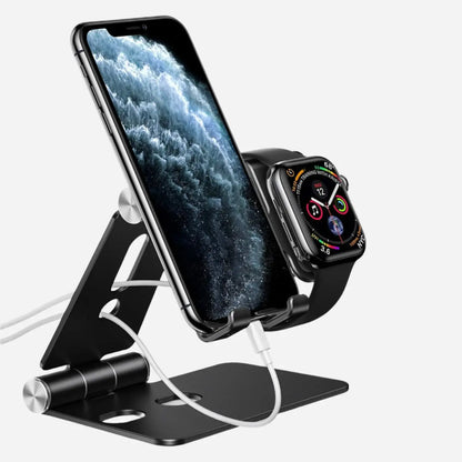 MillesTECband Aluminum Ständer für iPhone und Apple Watch - Schwarz - MillesTEC