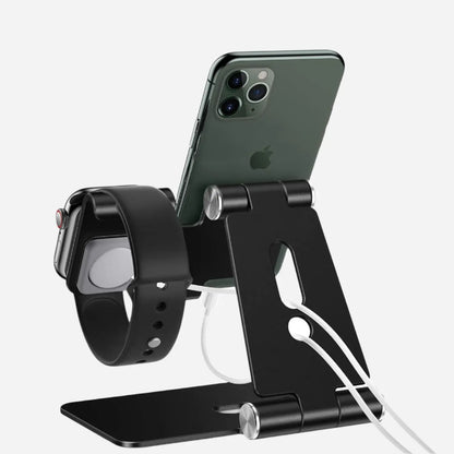 MillesTECband Aluminum Ständer für iPhone und Apple Watch - Schwarz - MillesTEC