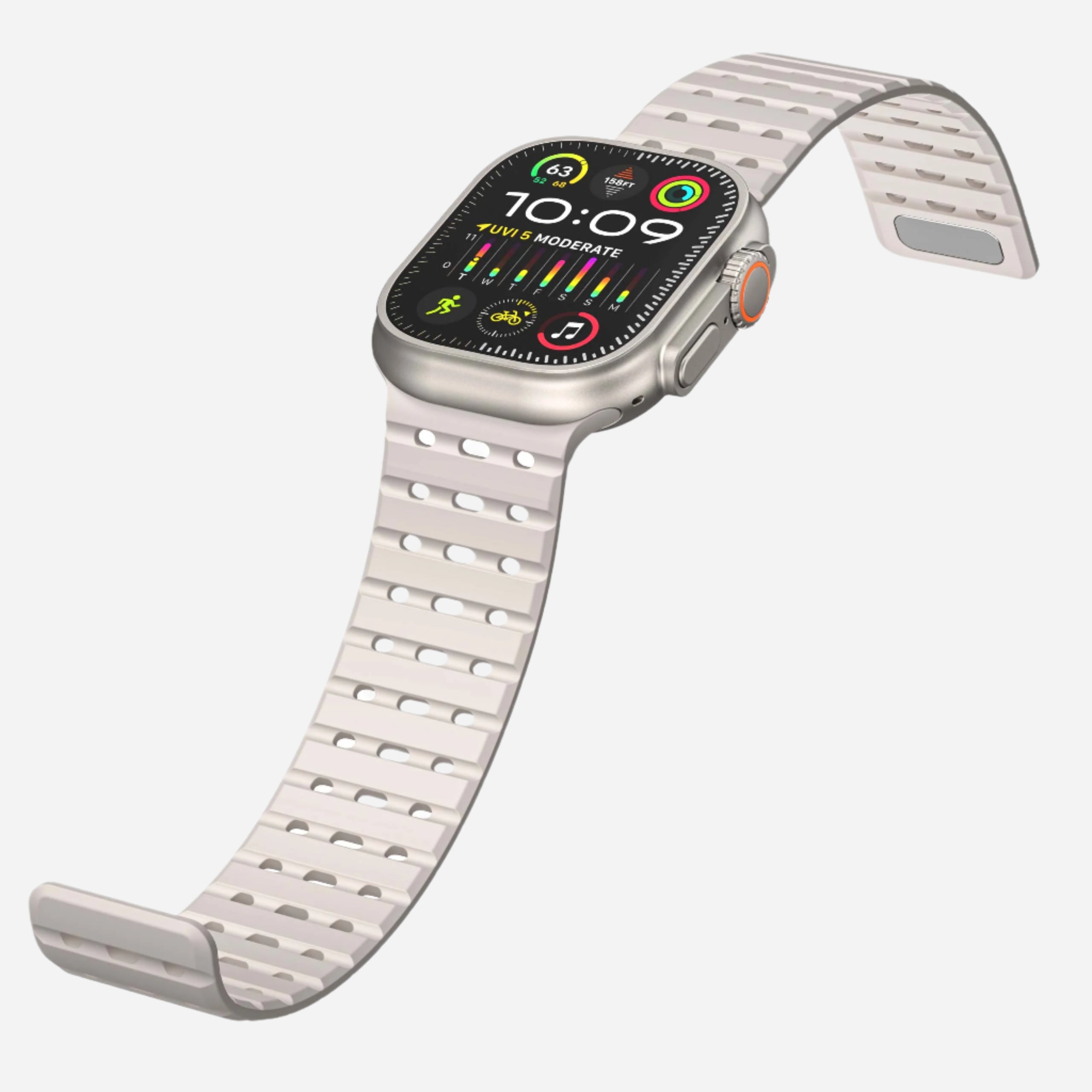 MillesTECband Apple Watch magnetisches Silikonarmband „Power“