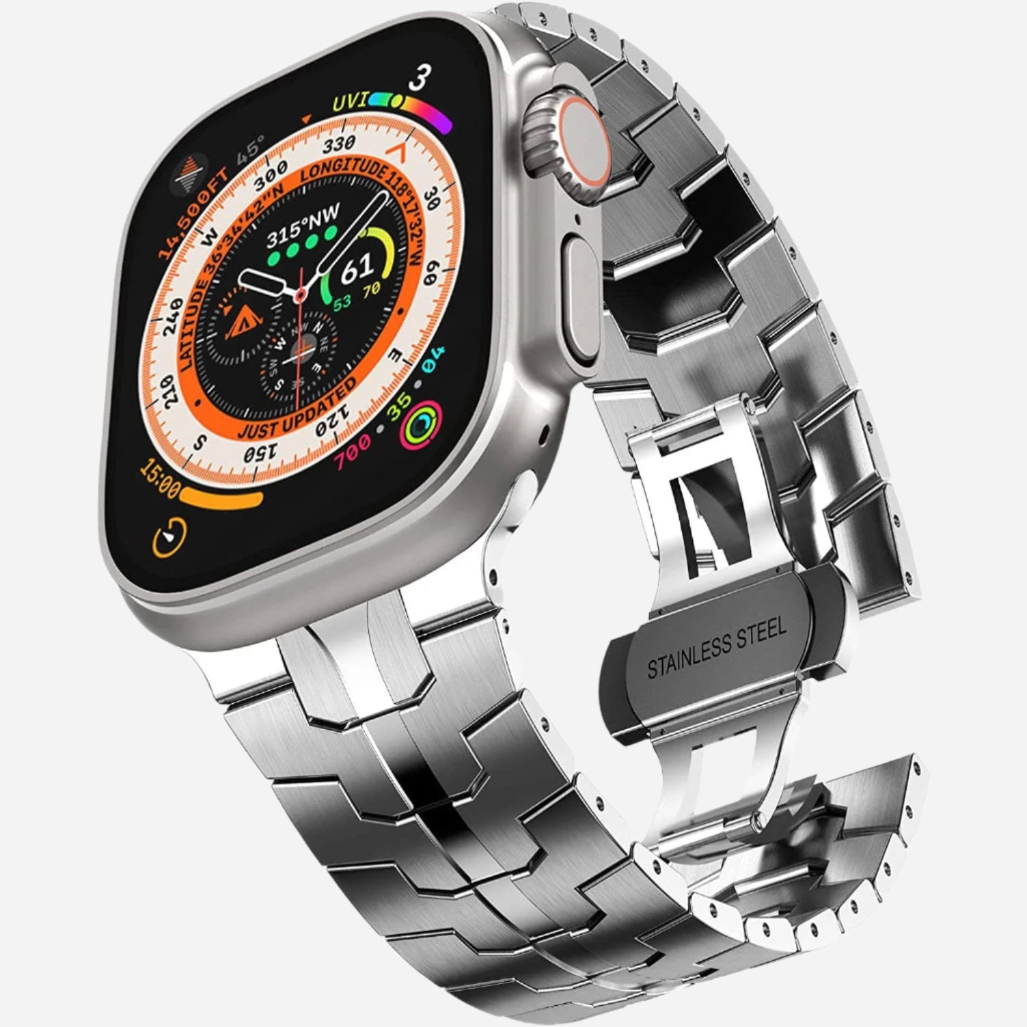 MillesTECband Apple Watch Ultra Edelstahl Armband "Pathfinder"