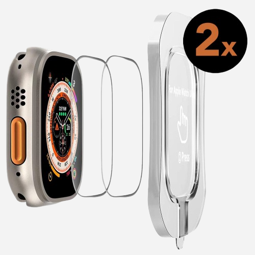 CRYSTAL CLEAR Displayschutz GLAS für Apple Watch Ultra 49 mm - 2er Set