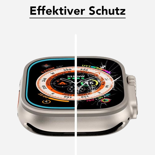 CRYSTAL CLEAR Displayschutz GLAS für Apple Watch Ultra 49 mm - 2er Set