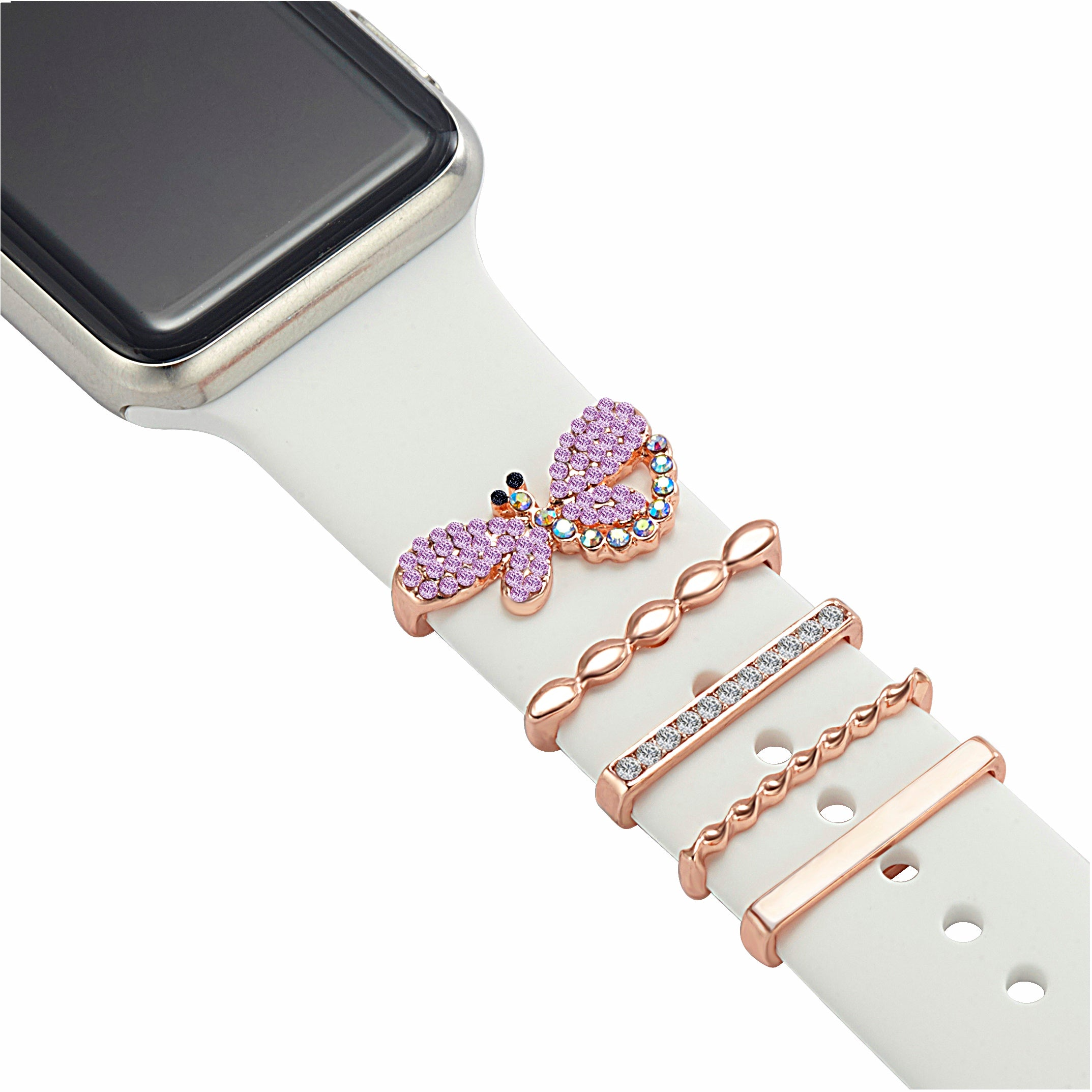 MillesTECband Apple Watch Charms "Violett Butterfly" - Gold