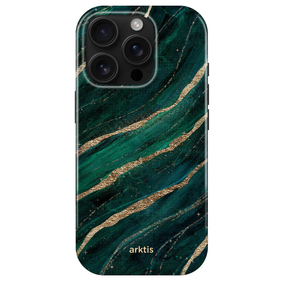 iPhone 16 Fashion Case - Green Marble