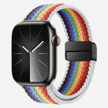 MillesTECband Geflochtenes Apple Watch Armband "Casual" Rainbow Edition