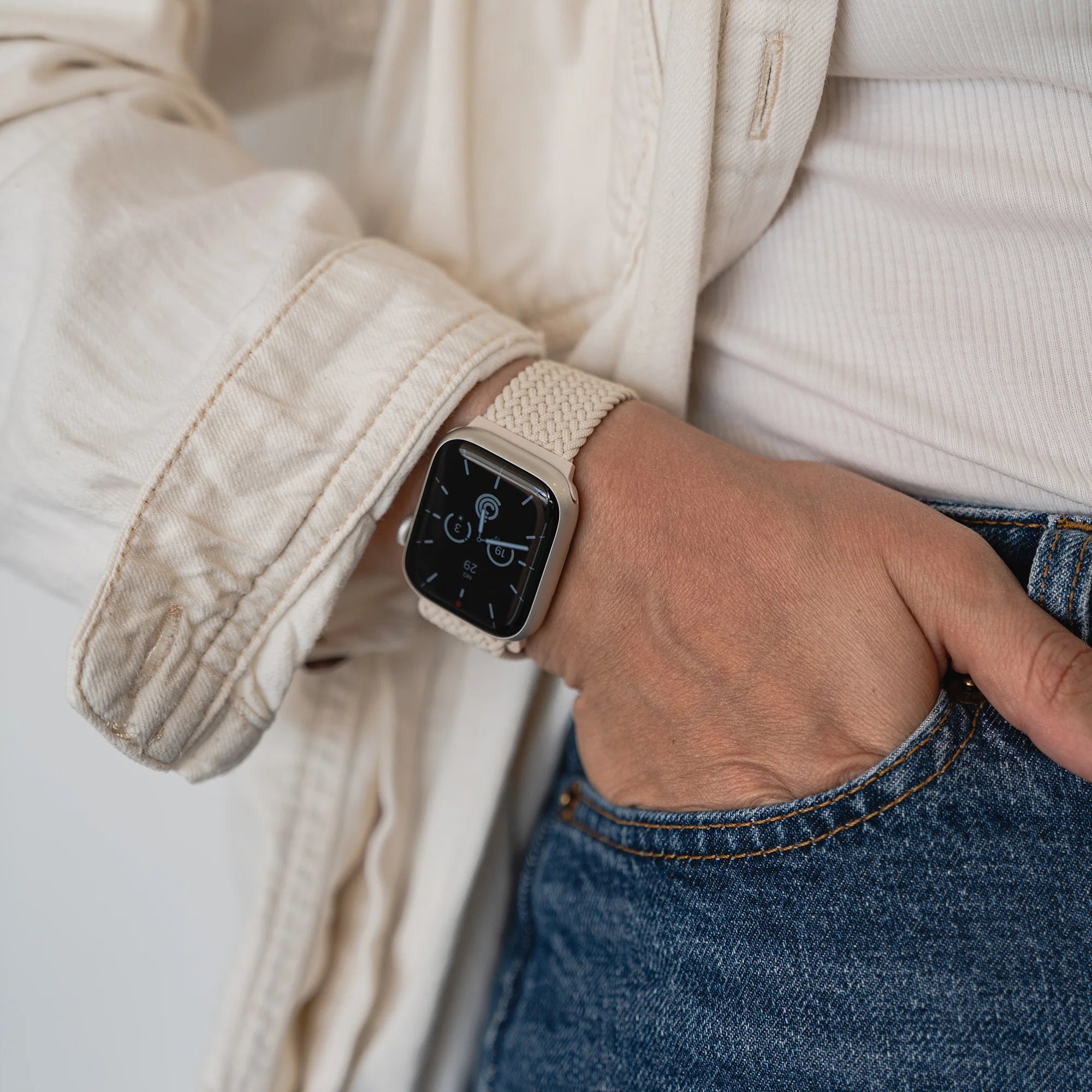 Geflochtenes Apple Watch Armband mit Magnetverschluss