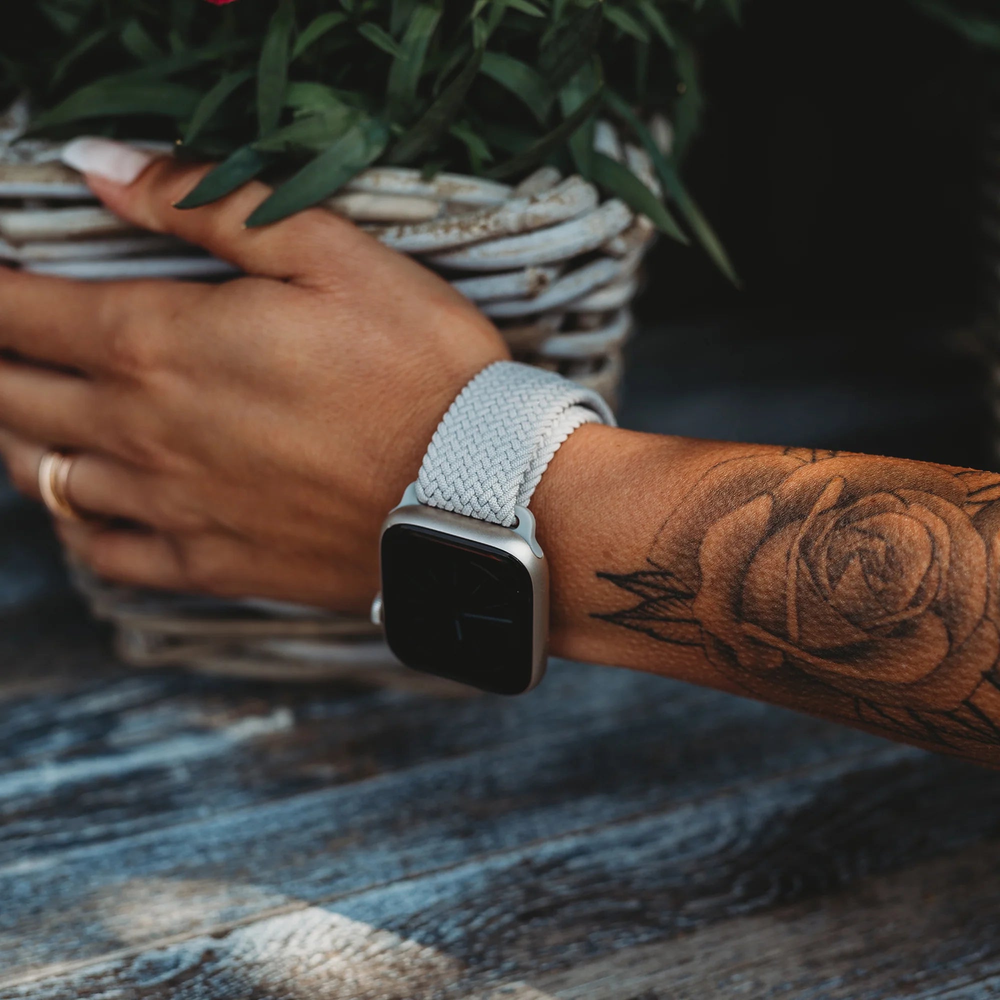 Geflochtenes Apple Watch Armband mit Magnetverschluss