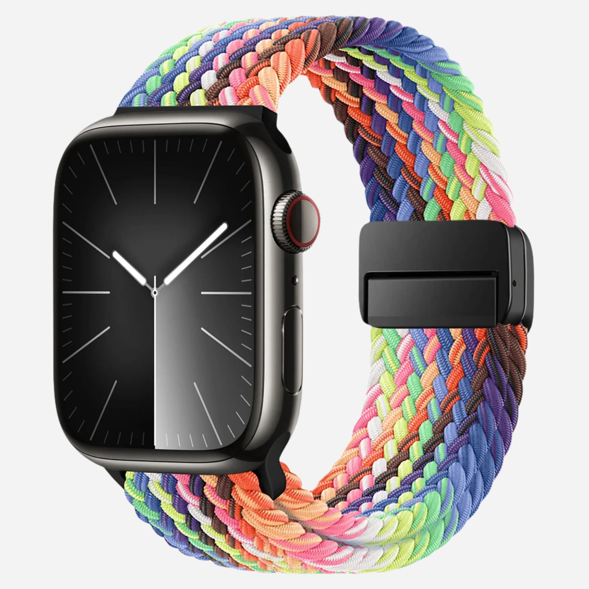 MillesTECband Geflochtenes Apple Watch Armband "Casual" Rainbow Edition