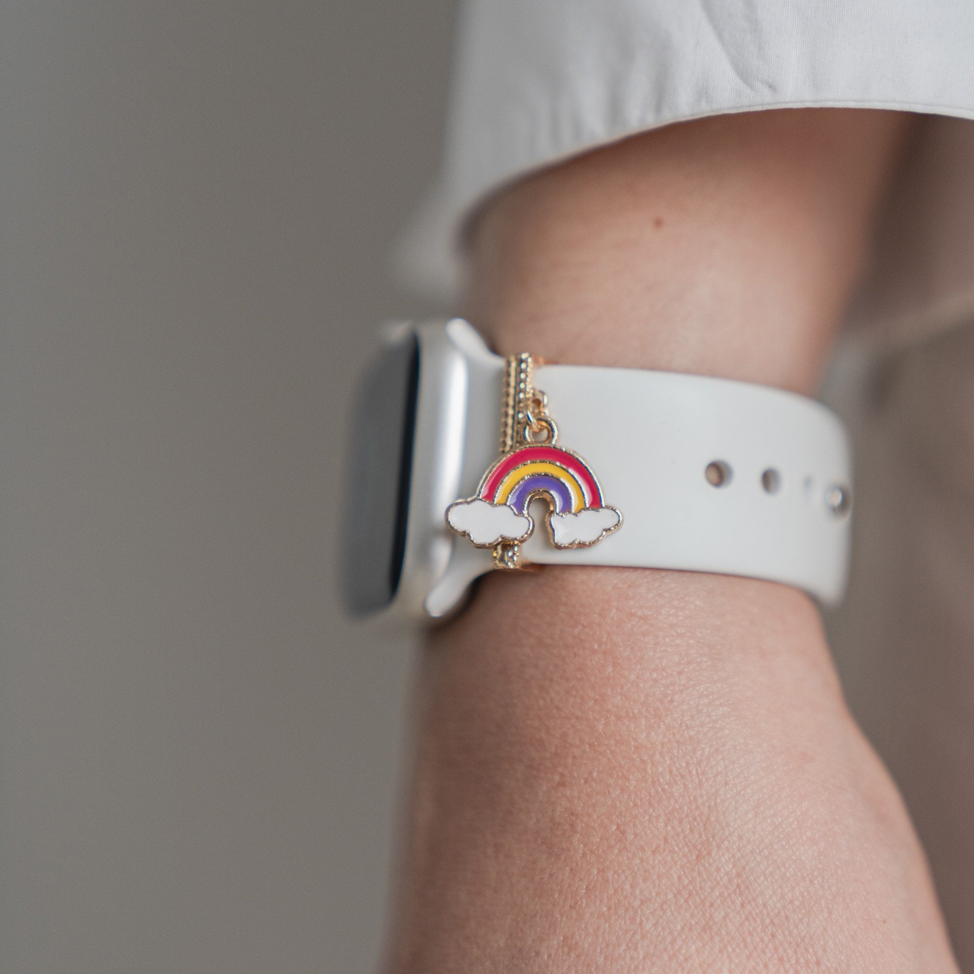 MillesTECband Apple Watch Charms "Rainbow Clouds" - Gold